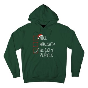 Nice Naughty Hockey Player List Christmas Santa Claus  Hoodie