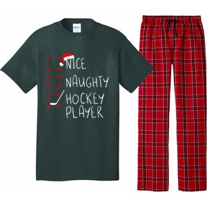 Nice Naughty Hockey Player List Christmas Santa Claus  Pajama Set