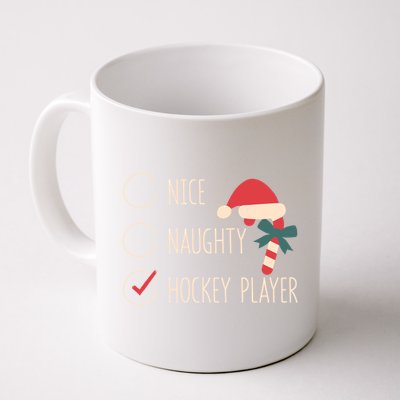 Nice Naughty Hockey Player Christmas Santa Claus Coach Fan Cool Gift Coffee Mug