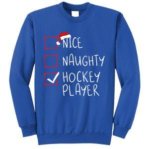 Nice Naughty Hockey Player List Christmas Santa Claus Gift Sweatshirt