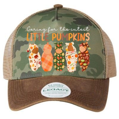 Nicu Nurse Halloween Cutest Pumpkins Mother Nurse Fall Gift Legacy Tie Dye Trucker Hat