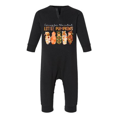 Nicu Nurse Halloween Cutest Pumpkins Mother Nurse Fall Gift Infant Fleece One Piece