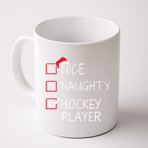 Nice Naughty Hockey Player Christmas List For Santa Claus Gift Coffee Mug