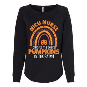 Nicu Nurse Halloween Rainbow Cutest Pumpkins In The Patch Gift Womens California Wash Sweatshirt