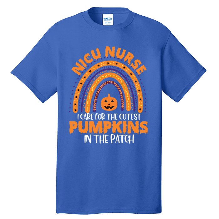 Nicu Nurse Halloween Rainbow Cutest Pumpkins In The Patch Gift Tall T-Shirt