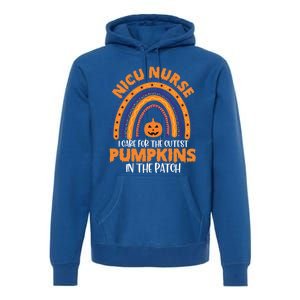 Nicu Nurse Halloween Rainbow Cutest Pumpkins In The Patch Gift Premium Hoodie