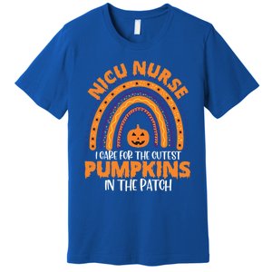 Nicu Nurse Halloween Rainbow Cutest Pumpkins In The Patch Gift Premium T-Shirt