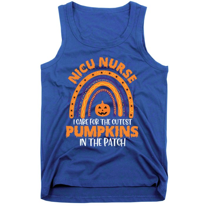 Nicu Nurse Halloween Rainbow Cutest Pumpkins In The Patch Gift Tank Top