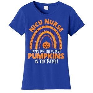 Nicu Nurse Halloween Rainbow Cutest Pumpkins In The Patch Gift Women's T-Shirt