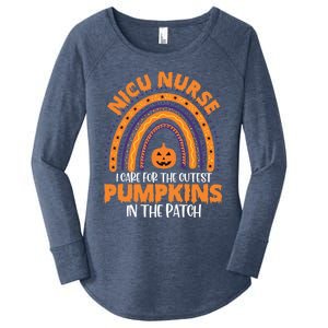 Nicu Nurse Halloween Rainbow Cutest Pumpkins In The Patch Gift Women's Perfect Tri Tunic Long Sleeve Shirt