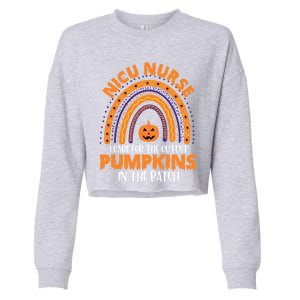 Nicu Nurse Halloween Rainbow Cutest Pumpkins In The Patch Gift Cropped Pullover Crew