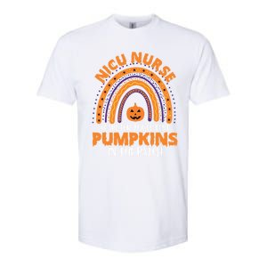 Nicu Nurse Halloween Rainbow Cutest Pumpkins In The Patch Gift Softstyle CVC T-Shirt