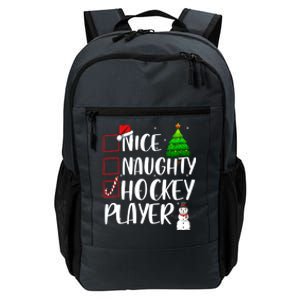 Nice Naughty Hockey Player Christmas Matching Top Gift Daily Commute Backpack