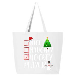 Nice Naughty Hockey Player Christmas Matching Top Gift 25L Jumbo Tote