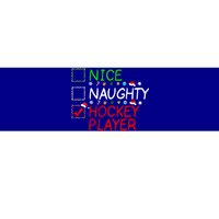 Nice Naughty Hockey Player List Christmas Santa Claus Gift Bumper Sticker