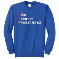 Nice Naughty Hockey Player List Santa Christmas Xmas Pjs Gift Sweatshirt