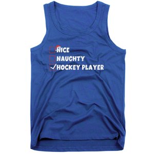 Nice Naughty Hockey Player List Santa Christmas Xmas Pjs Gift Tank Top