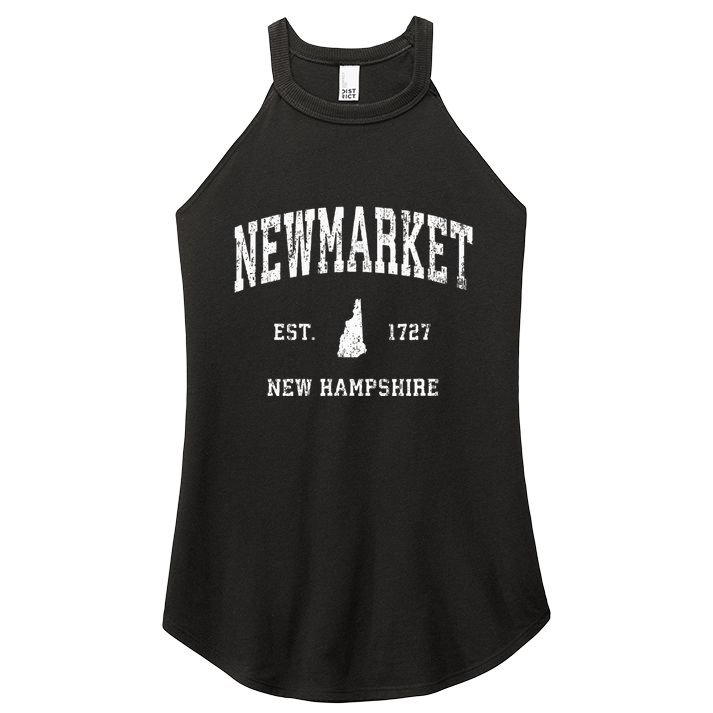 Newmarket New Hampshire Nh Vintage Athletic Sports Design Women's Perfect Tri Rocker Tank