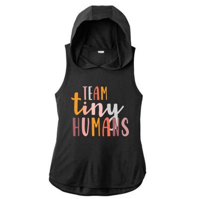 NICU Nurse ICU Neonatal Boho Colorful Retro Team Tiny Humans Ladies PosiCharge Tri-Blend Wicking Draft Hoodie Tank