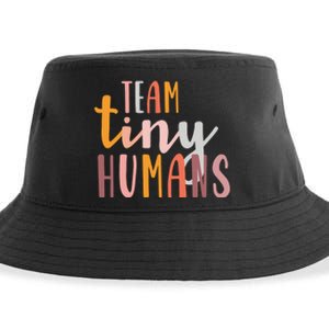 NICU Nurse ICU Neonatal Boho Colorful Retro Team Tiny Humans Sustainable Bucket Hat