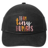 NICU Nurse ICU Neonatal Boho Colorful Retro Team Tiny Humans 7-Panel Snapback Hat