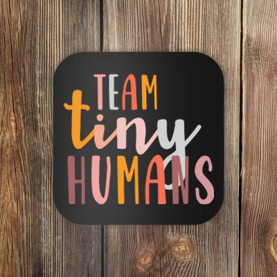 NICU Nurse ICU Neonatal Boho Colorful Retro Team Tiny Humans Coaster