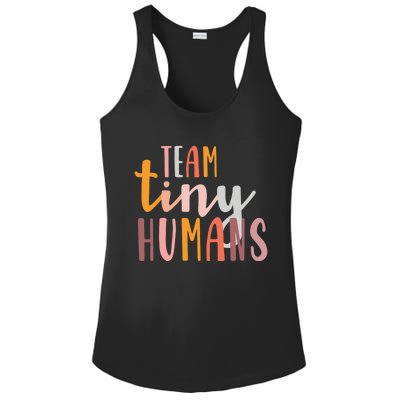 NICU Nurse ICU Neonatal Boho Colorful Retro Team Tiny Humans Ladies PosiCharge Competitor Racerback Tank