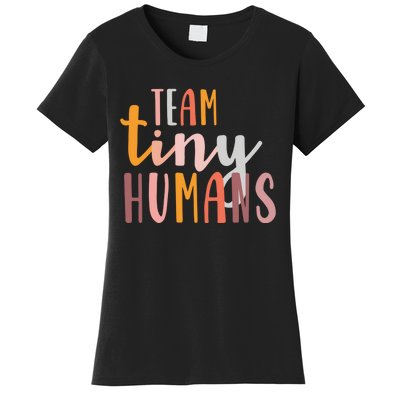 NICU Nurse ICU Neonatal Boho Colorful Retro Team Tiny Humans Women's T-Shirt