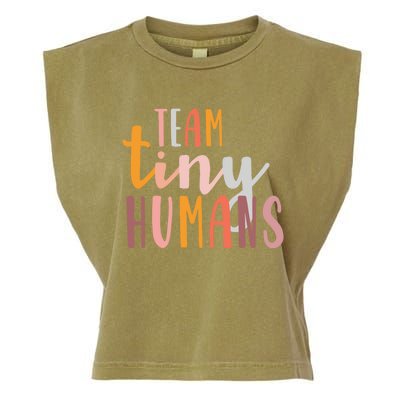 NICU Nurse ICU Neonatal Boho Colorful Retro Team Tiny Humans Garment-Dyed Women's Muscle Tee