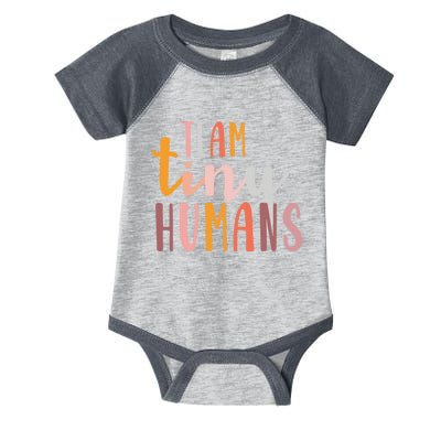 NICU Nurse ICU Neonatal Boho Colorful Retro Team Tiny Humans Infant Baby Jersey Bodysuit