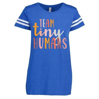 NICU Nurse ICU Neonatal Boho Colorful Retro Team Tiny Humans Enza Ladies Jersey Football T-Shirt