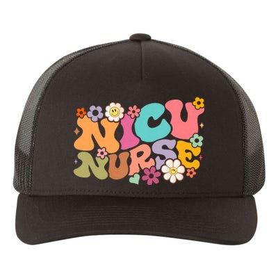 Nicu Nurse Icu Groovy Nursing Neonatal Intensive Care Unit Yupoong Adult 5-Panel Trucker Hat