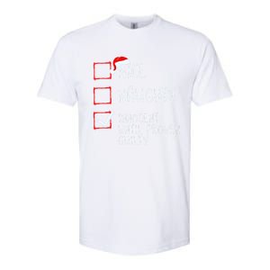 Nice Naughty Innocent Until Proven Guilty Christmas List Gift Softstyle CVC T-Shirt