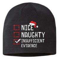 Nice Naughty Insufficient Evidence Christmas List Sustainable Beanie