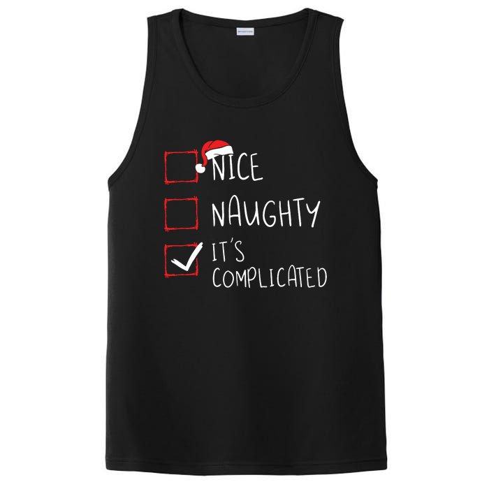 Nice Naughty Its Complicated Christmas List Santa Claus PosiCharge Competitor Tank