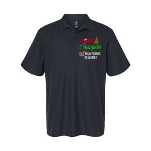 Nice Naughty Insufficient Evidence Christmas List Holiday Softstyle Adult Sport Polo