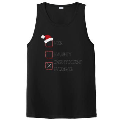 Naughty Nice Insufficient Evidence Funny Xmas PosiCharge Competitor Tank