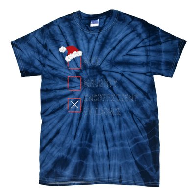 Naughty Nice Insufficient Evidence Funny Xmas Tie-Dye T-Shirt