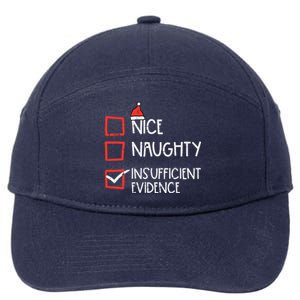 Nice Naughty Insufficient Evidence Christmas Fun Xmas Lawyer 7-Panel Snapback Hat