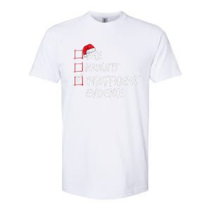 Nice Naughty Insufficient Evidence Christmas List Santa Xmas Softstyle CVC T-Shirt