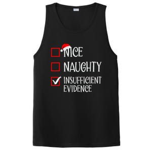 Nice Naughty Insufficient Evidence Funny Christmas List PosiCharge Competitor Tank