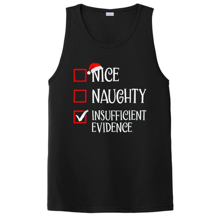 Nice Naughty Insufficient Evidence Funny Christmas List PosiCharge Competitor Tank