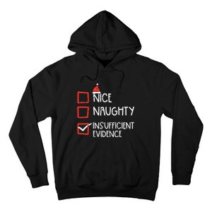 Nice Naughty Insufficient Evidence Christmas Fun Xmas Lawyer Hoodie