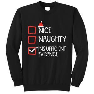 Nice Naughty Insufficient Evidence Christmas Fun Xmas Lawyer Sweatshirt