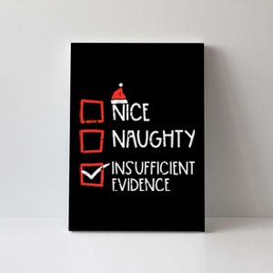 Nice Naughty Insufficient Evidence Christmas Fun Xmas Lawyer Canvas