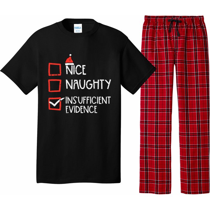 Nice Naughty Insufficient Evidence Christmas Fun Xmas Lawyer Pajama Set