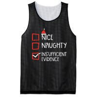 Nice Naughty Insufficient Evidence Christmas Fun Xmas Lawyer Mesh Reversible Basketball Jersey Tank