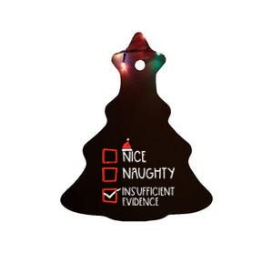 Nice Naughty Insufficient Evidence Christmas Fun Xmas Lawyer Ceramic Tree Ornament