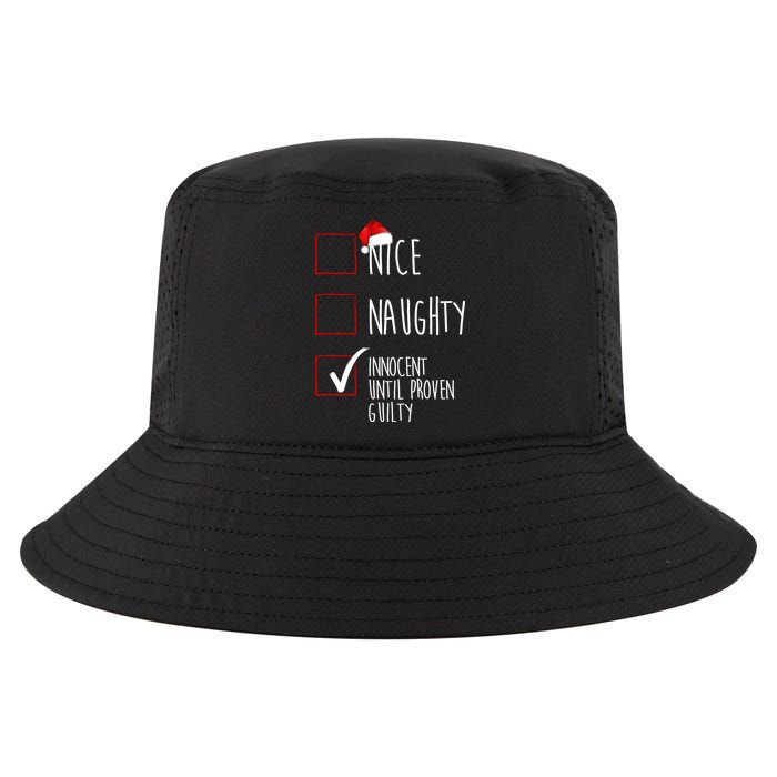 Nice Naughty Innocent Until Proven Guilty Cool Comfort Performance Bucket Hat