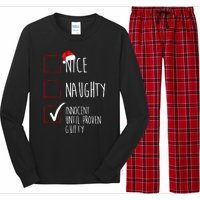 Nice Naughty Innocent Until Proven Guilty Long Sleeve Pajama Set